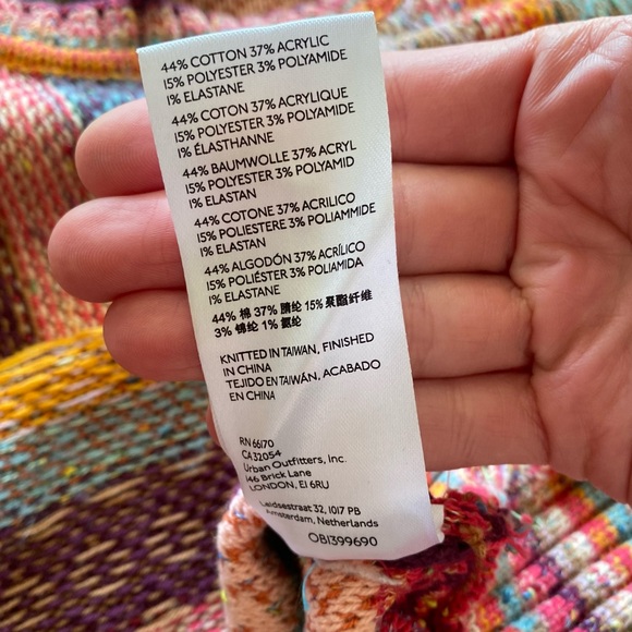 Pilcro Anthropology Ruffled Sweater Size XS Multi-Color Knit Boho Chic Ruffles - Picture 8 of 11